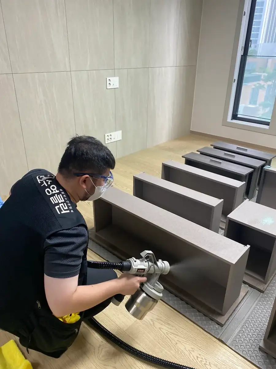 새집증후군 예방 시공 현장 사진