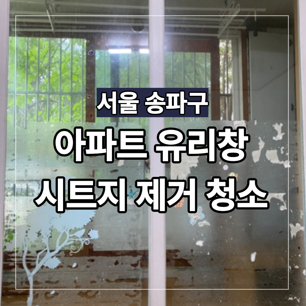 송파구 시트지 제거 문정 아파트 유리창 스티커 작업
